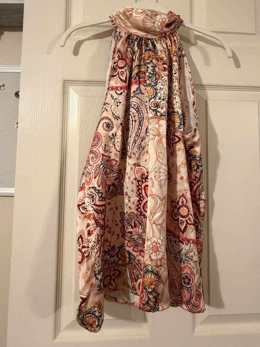 Rachel Zoe Paisley Print Satin Halter Top